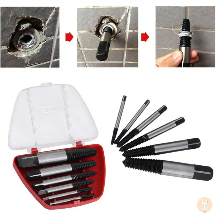 مجموعه 6 عددی مته قلاویز چپ گرد کد6-1