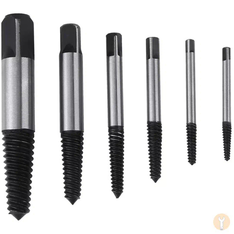 مجموعه 6 عددی مته قلاویز چپ گرد کد6-1