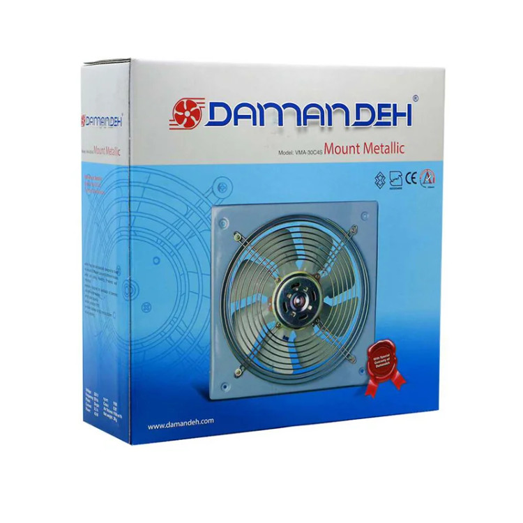 هواکش خانگی فلزی 30سانت دمنده با پروانه فلزی سری VMAVMA-30C4S