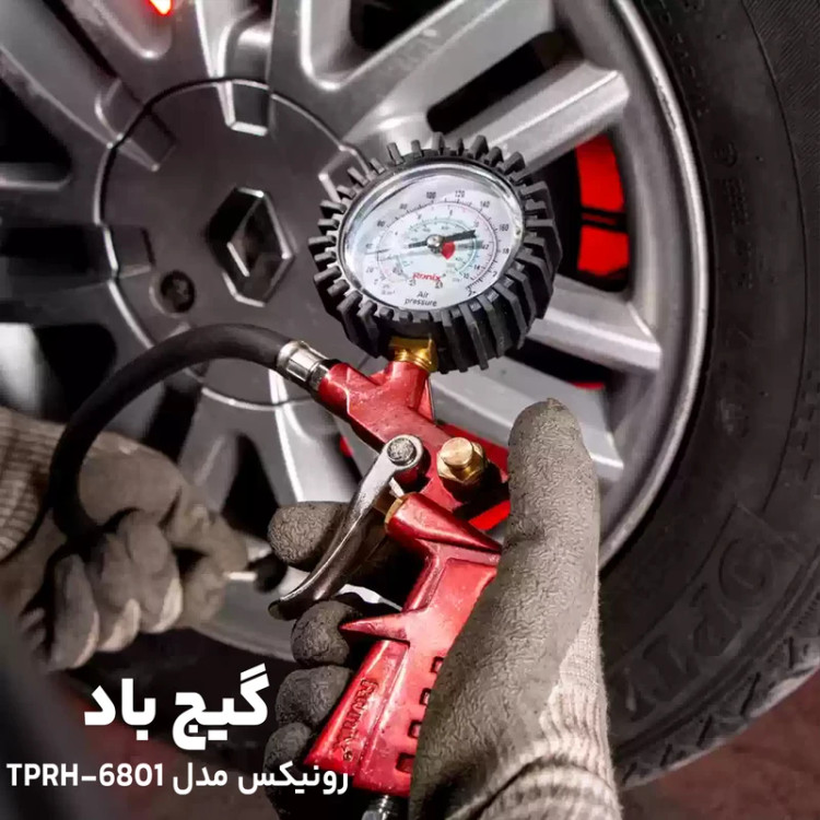 درجه باد تفنگی گیج دار رونیکس مدل TPRH-6801