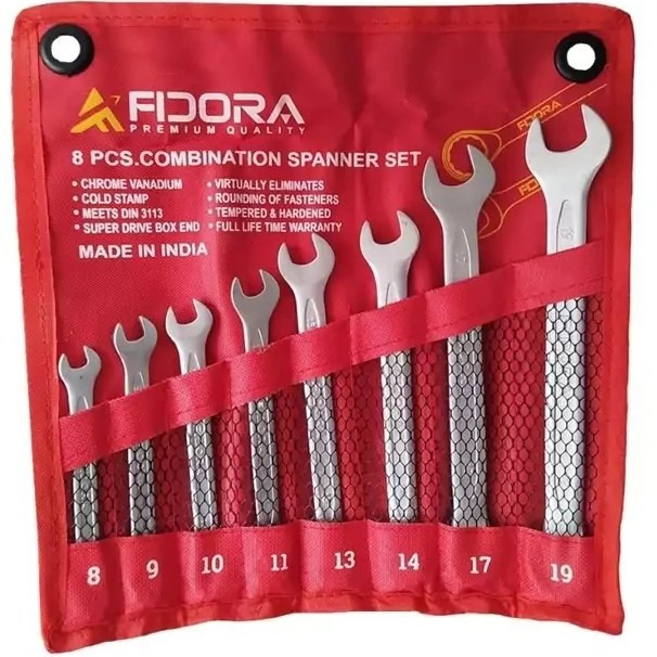آچار یکسر تخت یکسر رینگی فیدورا FI-00819 (8 عددی)