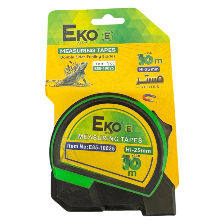 متر دستی مغناطیسی دو طرفه اکو مدل E85-10025 سایز ۱۰ متر