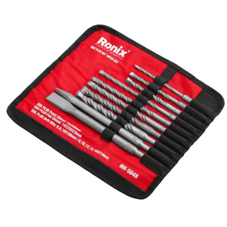 ست مته و قلم چهار شیار رونیکس مدل RH-5048 ۱۰ عددی