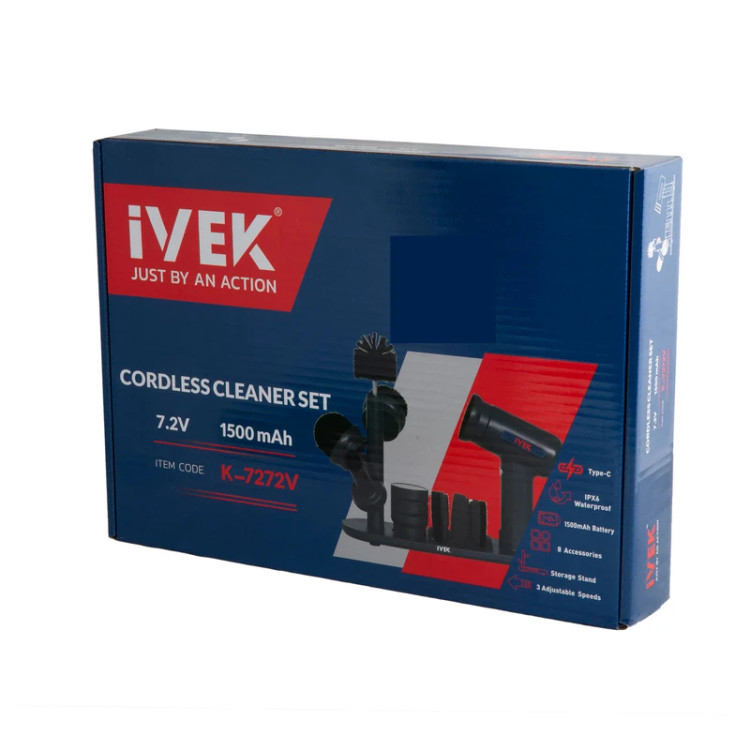 ست ابزار شستشو و پولیش شارژی ایوک 9 پارچه مدل K-7272V