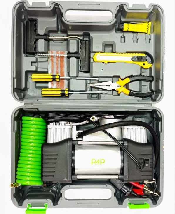 پمپ باد فندکی پی ای پی مدل AC1502 دو سیلندر با برق و آداپتور